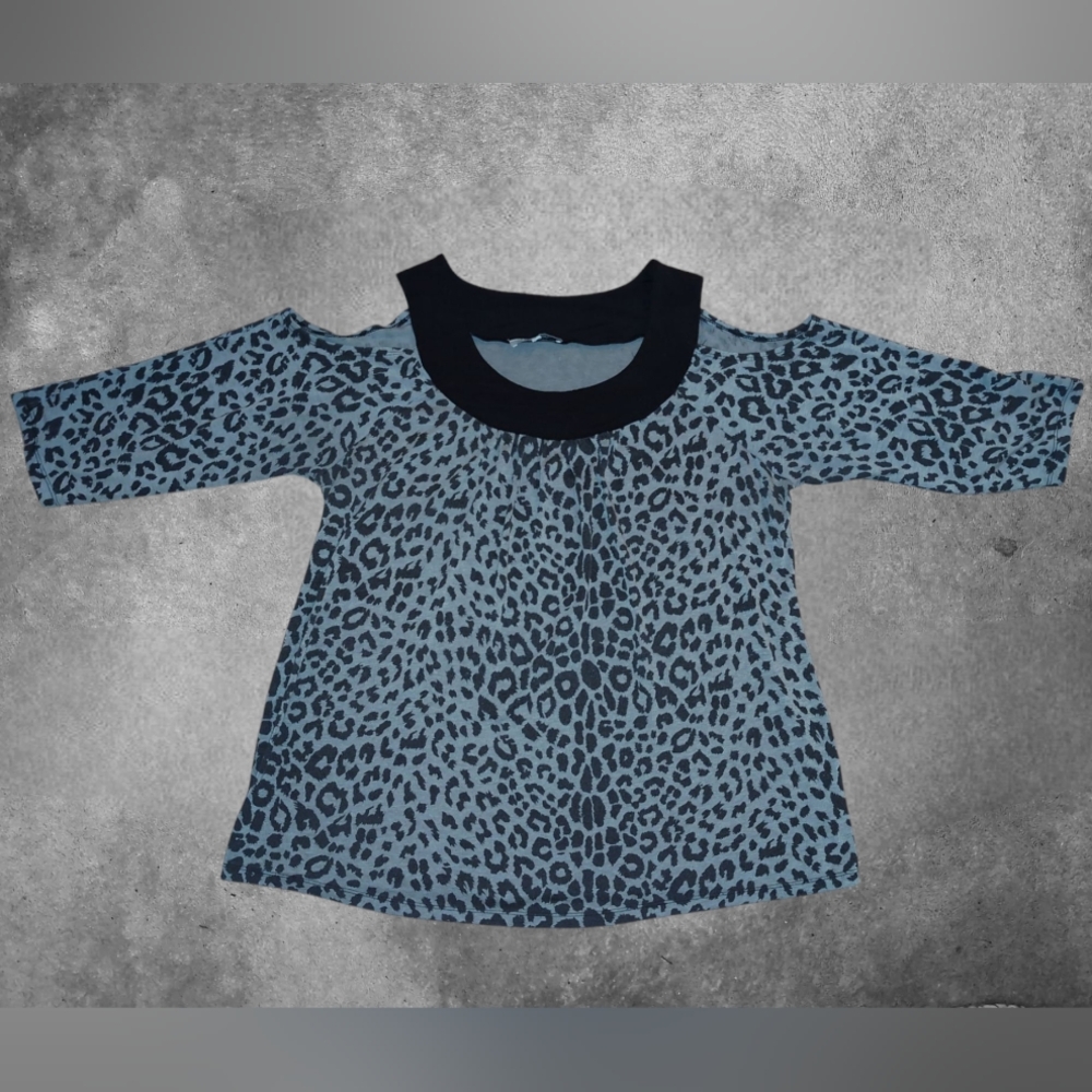❤️ AE CITY 2XL Cold Shoulder Leopard Top